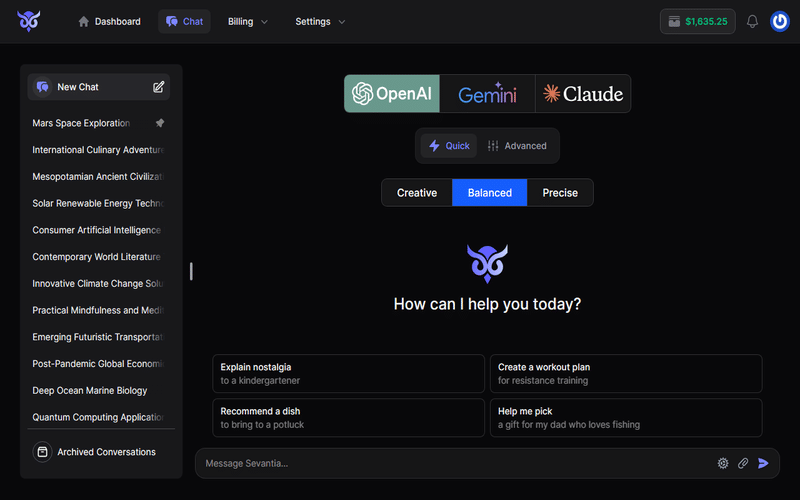 Sevantia screenshot